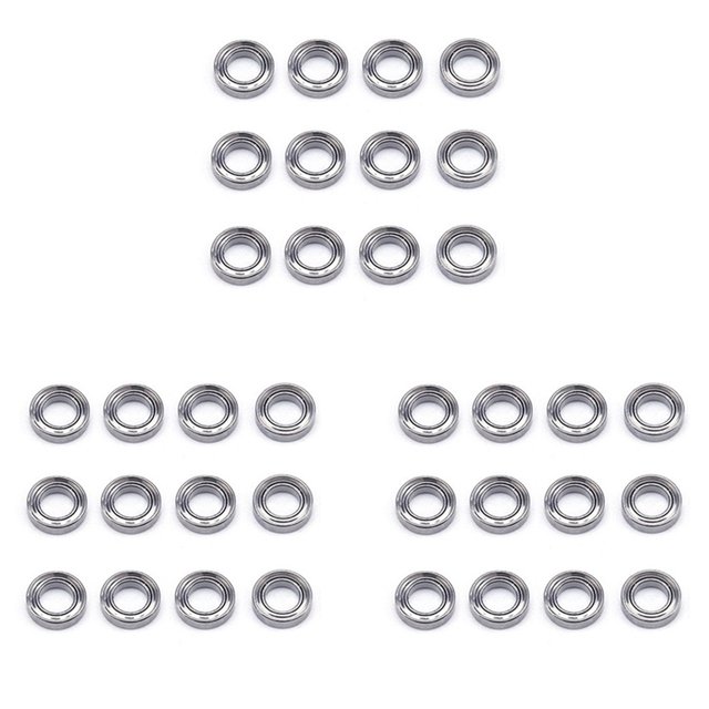 36 Piezas 144001-1296 4X7X2mm Accesorios de Repuesto de Rodamientos para 144001 124019 124018