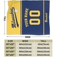 thumbnail image 2 of Custom Baseball City Plush Throw Blanket Personalized Any Name and Number for Men Women Youth Gift, 2 of 6