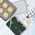 thumbnail image 5 of Yayeee Pot Holders Kitchen Heat Resistant with Pocket 7"x9.8" Cotton Oven Cooking Hot Pads, Green Christmas Trees, 5 of 7