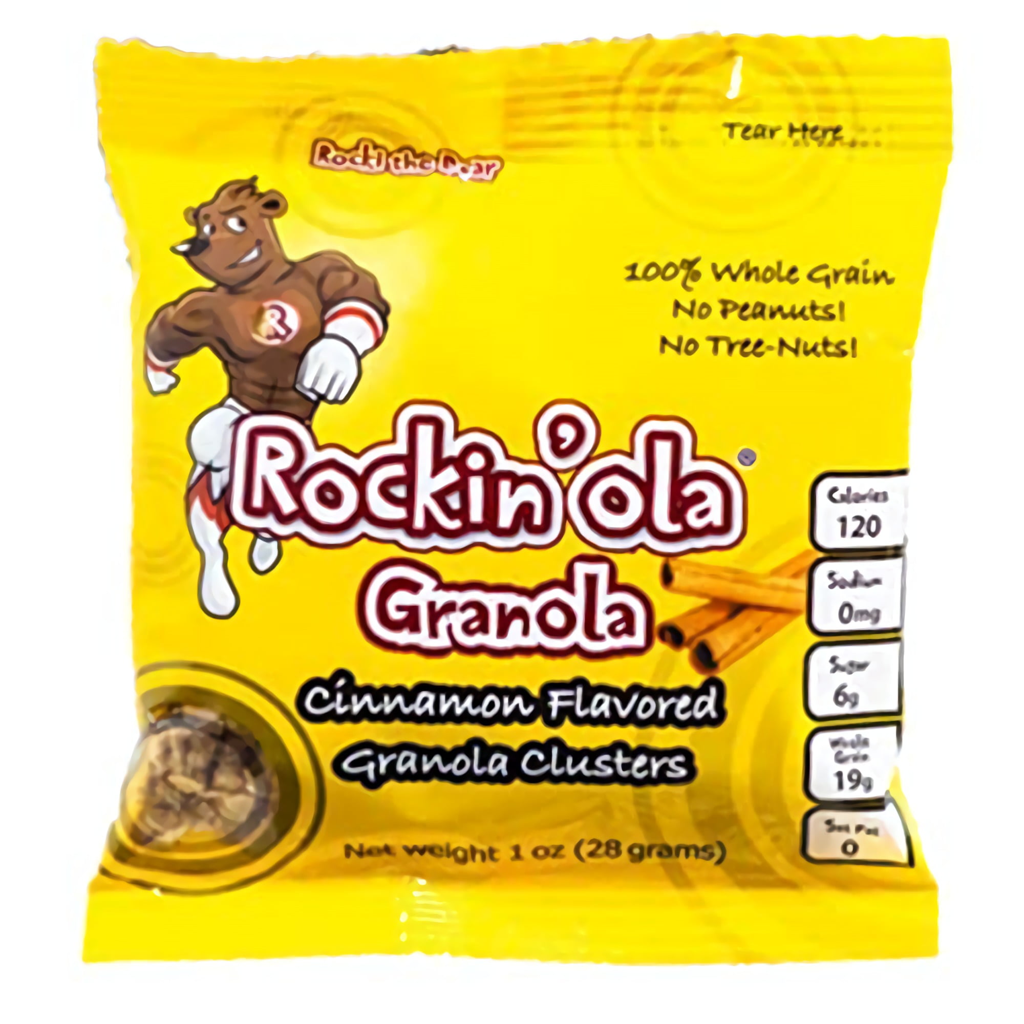 Granola by Rockin'ola | 1 Ounce Packet | Pack of 25 | Cinnamon