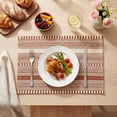thumbnail image 5 of Sm:)e Wheat Ear Caramel Farmhouse Woven Placemats Set of 4,12x18 Inch, Seasonal Holiday Rustic Kitchen Dining Table Decoration for Home Party Decor, 5 of 6