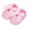 thumbnail image 1 of Infant Baby Girls Princess Bowknot Soft Sole Cloth Crib Shoes Sneaker, 0-18M, 1 of 5
