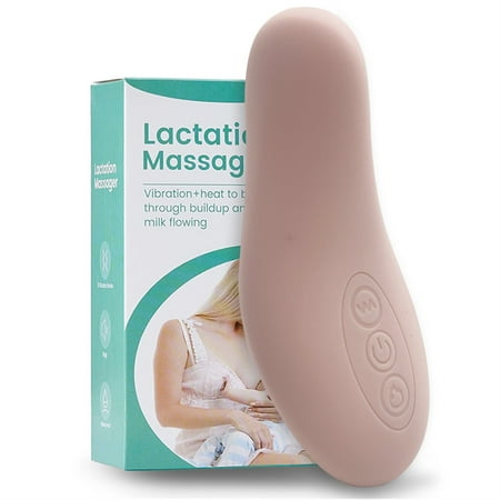 

Lactation Massager for Breastfeeding Warming Massager Heating Pad with 10 Vibration Modes for Mom Postpartum Essentials-Flesh Color
