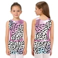thumbnail image 5 of iiniim Girls Gymnastics Yoga Dance Sport Sets Print Leotard with Shorts Dancewear Size 4-16 Leopard Colorful 16, 5 of 7