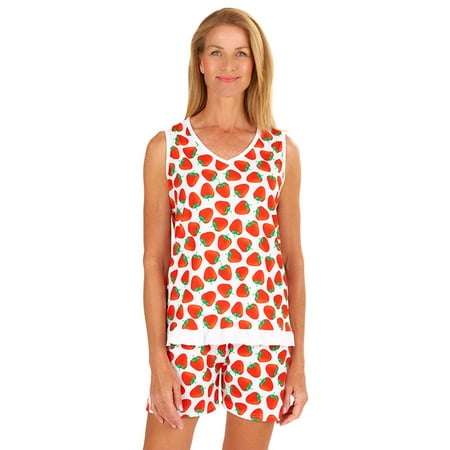 

Women s Pajama Set - Summer Pajama Set for Women - Strawberry 2X