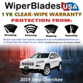 thumbnail image 2 of 2019 Jeep Cherokee Beam Wiper Blades Wipers w/1yr Warranty (Set of 3) w/Rear Wiper (WiperBladesUSA), 2 of 5