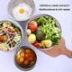 thumbnail image 4 of Chef Mixing Bowl with Sealing Lid, 6-Piece Stainless Steel Metal Bowl with Measurement Marks and Colorful Non-Slip Bottom Sizes 7, 3.5, 2.5, 2.0, 4 of 5