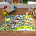 thumbnail image 3 of KC Cubs Playtime Collection City Road Map Educational Learning & Game Area Rug Carpet for Kids and Children Bedrooms and Playroom, 3 of 9