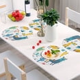 thumbnail image 6 of Ryvnso Llamas Cactus Round Plate Mats Dining Table Placemat Set of 6 for Holiday Decoration, 6 of 7