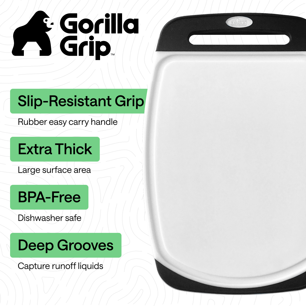 Gorilla Grip 3-Piece Reversible Cutting Board Set, Black photo 2