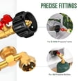 thumbnail image 5 of HIBIBUD Propane Refill Elbow Adapter,Propane Bottle Refill Adapter with Gauge and On-Off Control Valve for 1Lb Propane Tank to Be Refilled Gas From 5-40 Lb Cylinder Propane Refill Adapter, 5 of 7