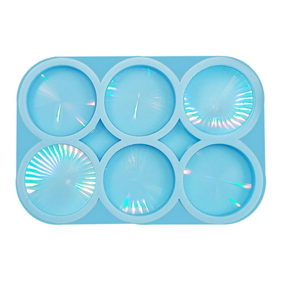 Agarre de teléfono de resina fundida redonda de resina epoxi para manualidades, fabricación de joyas y decoración. 6 cavidad