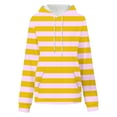 thumbnail image 2 of WTXUE Chandails à Capuchon Chandail Côtelé Manches Longues Tops Oversize Chandails à Capuchon Rayé Grande Taille Pulls Manches Longues Chandail Automne avec Poche Pulls Habillés Tunique Légère Chandail en Molleton Jaune TTG, 2 of 4