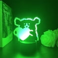 thumbnail image 4 of Luz nocturna LED 3D malteses que cambian de color para niños con base, 4 of 5