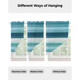 thumbnail image 3 of Teal Blue Green Swag Valances for Windows, Modern Ombre Minimalism Abstract Stripes Rod Pocket Sheer Valances for Windows, Swag Toppers Light Filtering for Kitchen Living Room 2 Panels 36''x63'', 3 of 3