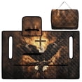 thumbnail image 5 of Whosucclay Eagle Pattern Design Folding Golf Cart Seat Covers, Lightweight Reusable Quilted for Yamaha Club Car Front Seat 4 Convenient Pockets, 5 of 9