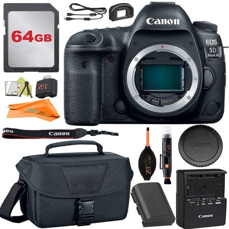 Canon EOS 5D Mark IV DSLR Camera (Body Only) with 64GB Card + Case + ZeeTech Accessory Bundle (International Version)