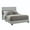 Gray, variant on Leather Upholstered Full Size Platform Bed in Gray