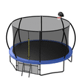 thumbnail image 3 of 12FT Trampoline for Kids,Outdoor Recreational Trampolines with Safety Enclosure Net & Ladder,Blue, 3 of 11