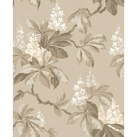 Advantage Chestnut Beige Floral Wallpaper