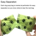 thumbnail image 3 of Loooontye 6 Rolls Pet Plastic Bag Pet Garbage Bag Dog Pickup Garbage Bag Cat Pickup Pet Supplies, Green Paw Print, 90 Bags, 3 of 5