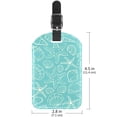 thumbnail image 6 of Square 2Pack PU Leather Starfish Cruise Luggage Tag with Privacy Cover and Name ID Tag for Travel Handbags Backpacks Luggage Tags, 6 of 6