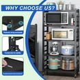 thumbnail image 6 of 5-Shelf Storage Shelving Units, Heavy Duty Metal Shelf on Wheels, Organize Your Space Efficiently with Collapsible Shelving, Perfect for Kitchen and Closet Storage, Black, 6 of 7