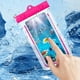 thumbnail image 4 of Pisexur - Funda transparente grande para teléfono móvil, ideal para buceo, natación y buceo, resistente a 30 metros de agua, IPX8, apta para teléfonos de menos de 7 pulgadas, 2 unidades, organizador, 4 of 8