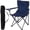 Dark Blue, variant on Quad Folding Camp Chair with Cup Holder, 32" H x 19" W, Carrying Bag & Supports 250lbs, Portable & Compact Outdoor Chair for Camping, Hiking, Tailgating, Beach, and Sports Events