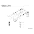thumbnail image 6 of Kingston Brass KS6058CKL Kaiser Two-Handle Wall Mount Roman Tub Faucet, Brushed Nickel, 6 of 7