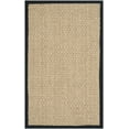 thumbnail image 3 of SAFAVIEH Natural Fiber Arbor Bordered Area Rug, Natural/Black, 3' x 5' - Coastal Design, Natural & Black, Seagrass, Ideal for Entryway, Kitchen, Living Room, Office, Bathroom, Bedside, 3 of 11