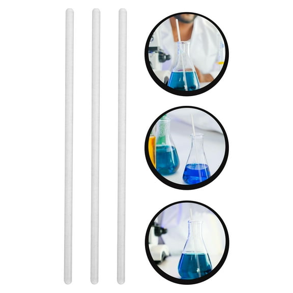 Glass Stirring Rod- Science Glass, 3pcs Functional Glass Portable Transparent Reusable Laboratory Transparent Tools Home Use