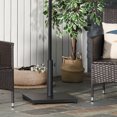 thumbnail image 2 of Outsunny 40 lbs Steel Square Parasol Stand Base, Black, 2 of 10