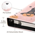 thumbnail image 3 of FORMRS 3 Ring Photo Album 4"x6" Self Adhesive Large Capacity PU Leather Cover, Pastel Pink Halloween, 3 of 8