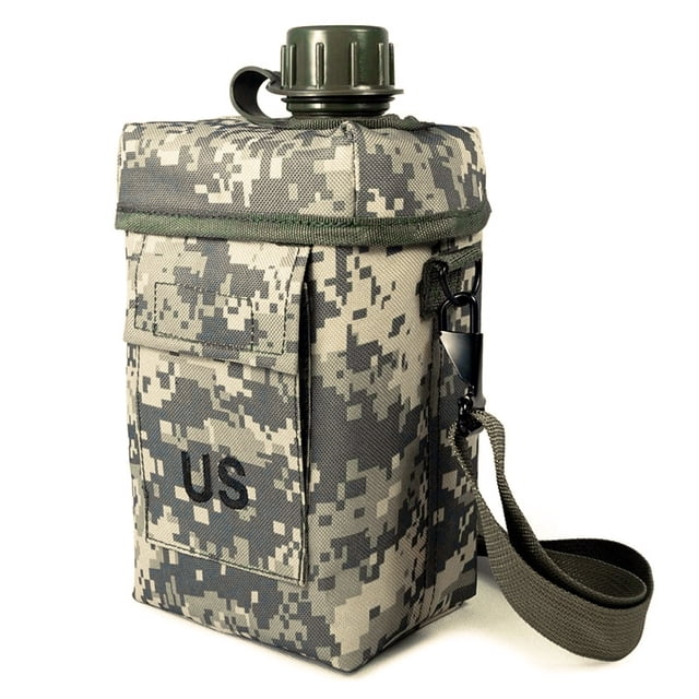 Botella Botella de agua para acampar de 2L con funda de almacenamiento Sin BPA Hervidor de agua resi Meterk Botella