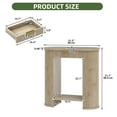 thumbnail image 4 of Uforic 31.5" Boho Fluted Console Table with Drawer & Open Shelf for Entryway & Living Room, Oak, 4 of 8