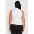 thumbnail image 5 of Womens Plus Size Rib Knit Sleeveless Mock Neck Top, 5 of 5