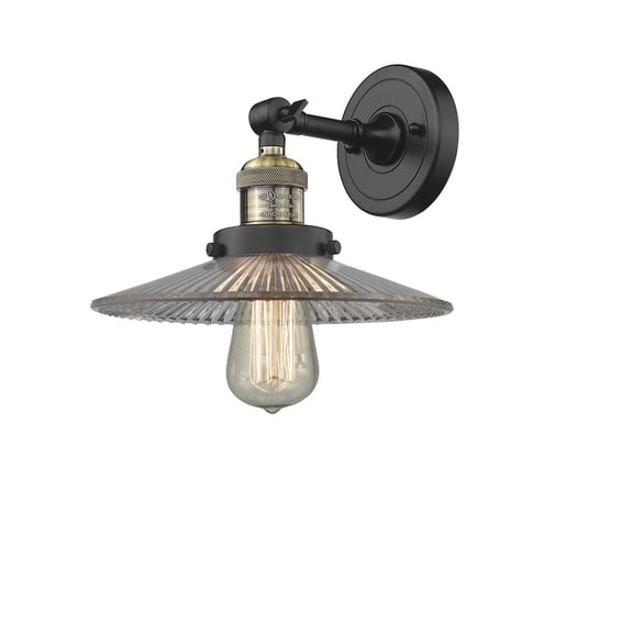 Innovations 1-LT LED Halophane 10" Sconce - Black Antique Brass - 203-BAB-G2-LED
