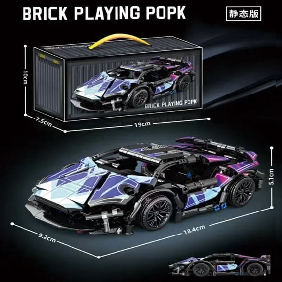 2025 NEW Technical Mini Building Blocks Car Racing Sport Speed Vehicle Model City Mechanical Super Bricks Puzzle Toys Adult Gift
