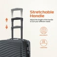 thumbnail image 6 of Rosamo Luggage Sets 3 Piece, HardsideTravel Suitcase with Spinner Wheels 20/24/28" , Carry on Luggage with TSA Lock(Black), 6 of 9
