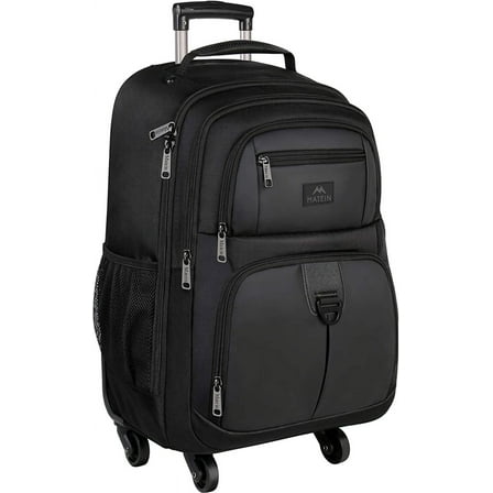 4-Wheel Rolling Backpack 17" - Waterproof Wheeled Travel Bag for Men Women, Airline Approved Carry-On