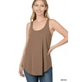 thumbnail image 3 of Zenana Women & Plus Relaxed Fit Scoop Neck Sleeveless Round Hem Blouse Tank Top, 3 of 4