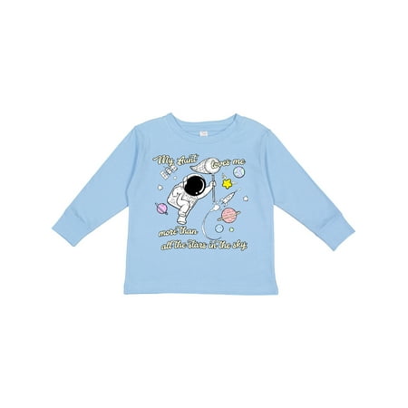 

Inktastic My Aunt Loves Me Gift Toddler Boy or Toddler Girl Long Sleeve T-Shirt