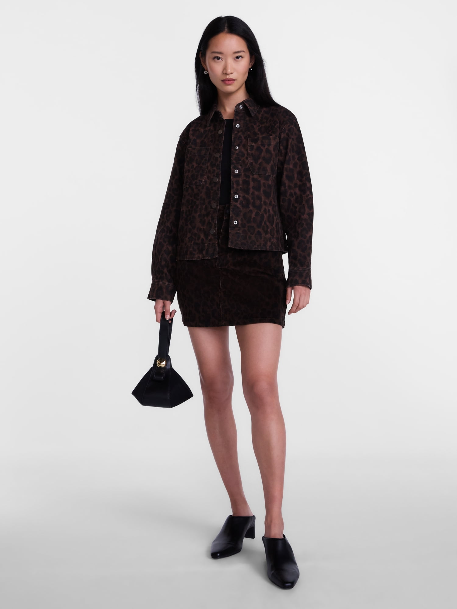 Scenario Women's Faux Leopard Print Jacket, Sizes XS-XXXL