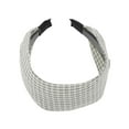 thumbnail image 5 of Unique Bargains 1 Pc Headband Fresh Plaid Wide Hair Accessories Black White, 5 of 5