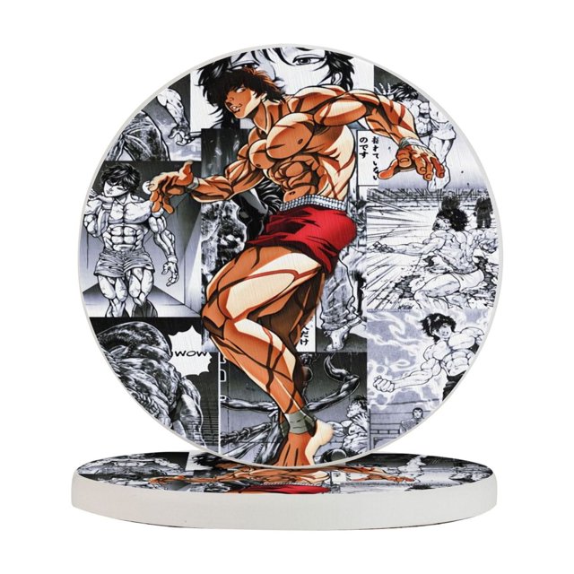 Posavasos de tierra de diatomeas absorbente Baki the Grappler, el aislamiento antideslizante de tierra de diatomeas inodoro protege la superficie de la mesa contra daños Talla única