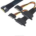 thumbnail image 3 of PCI-E Slimline SAS Inclusive Scoop-Proof Anti-Misplug SFF-8654 8i 74P to SFF-8639 U.2 + 15P with Right Left Screw Holes, 3 of 5