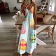 thumbnail image 4 of Vestido de Verano Casual sin Mangas Impreso Correa de Cuello en V Vestido de Sol Largo para las Mujeres, Vestido de Vacaciones Suelto, 4 of 5