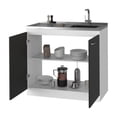 thumbnail image 7 of Miekor Furniture Oklahoma Utility Sink, Double Door Cabinet, Stainless Steel Countertop 0033, 7 of 7
