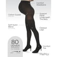 thumbnail image 3 of MeMoi Women's Maternity Opaque 80-Denier Tummy-Support Comfort Tights, Q1-2, Black, 3 of 9